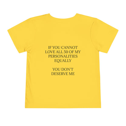50 Personalities Toddler Unisex Short Sleeve Crewneck Tee