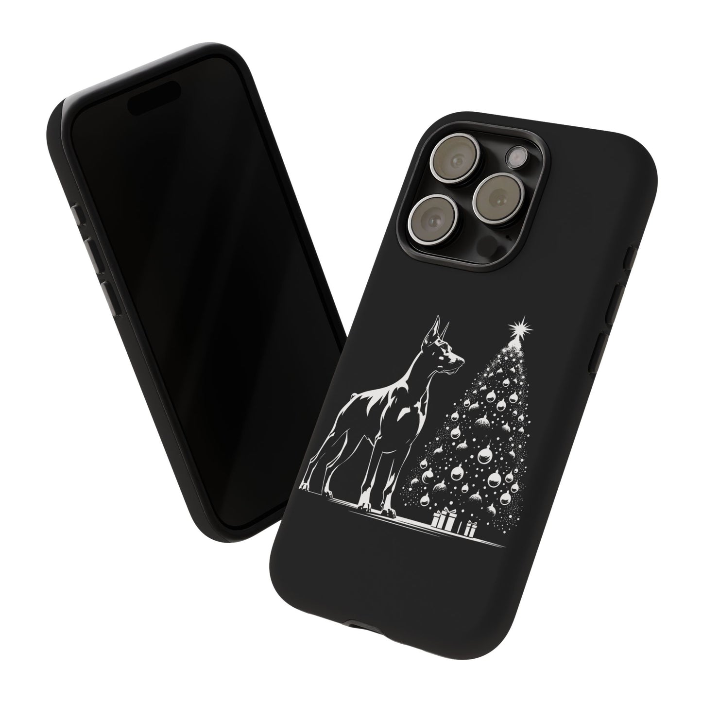Doberman Christmas Tree iPhone Case