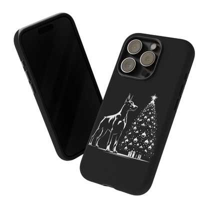 Doberman Christmas Tree iPhone Case