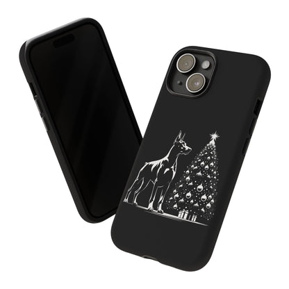 Doberman Christmas Tree iPhone Case