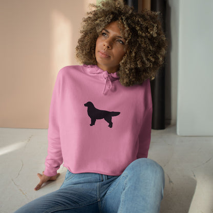 Golden Silhouette Women's Crop Hoodie