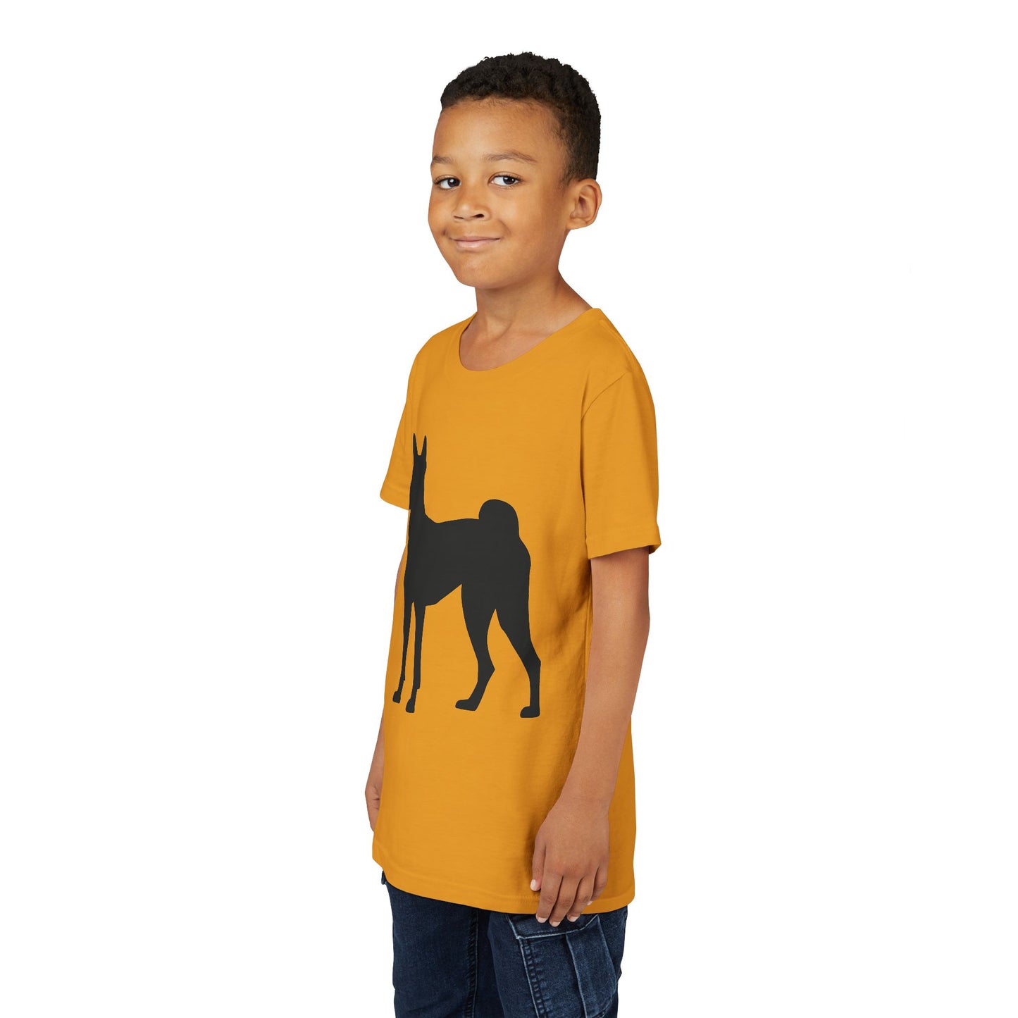 Basenji Silhouette Youth Unisex Short Sleeve Crewneck Tee