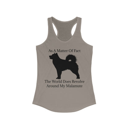 Matter Of Fact Malamute Women's Racerback Tank