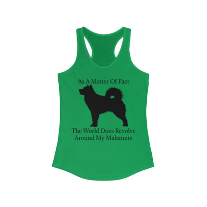 Matter Of Fact Malamute Women's Racerback Tank