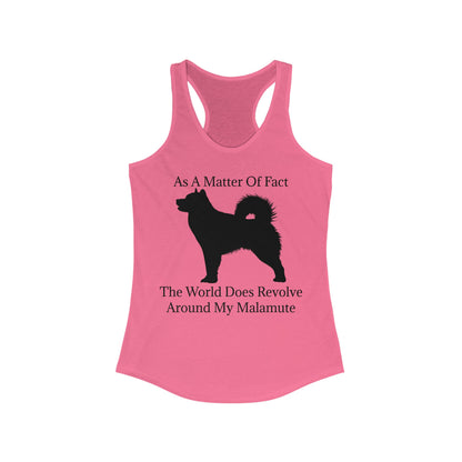 Matter Of Fact Malamute Women's Racerback Tank