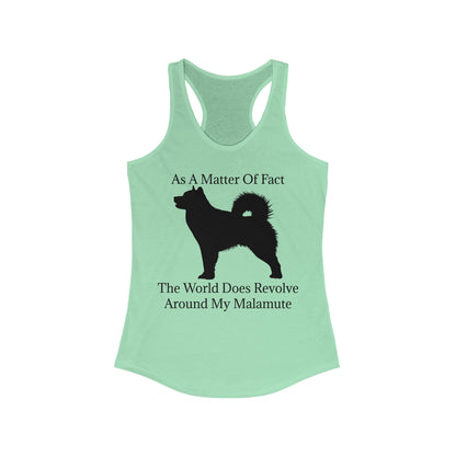 Matter Of Fact Malamute Women's Racerback Tank