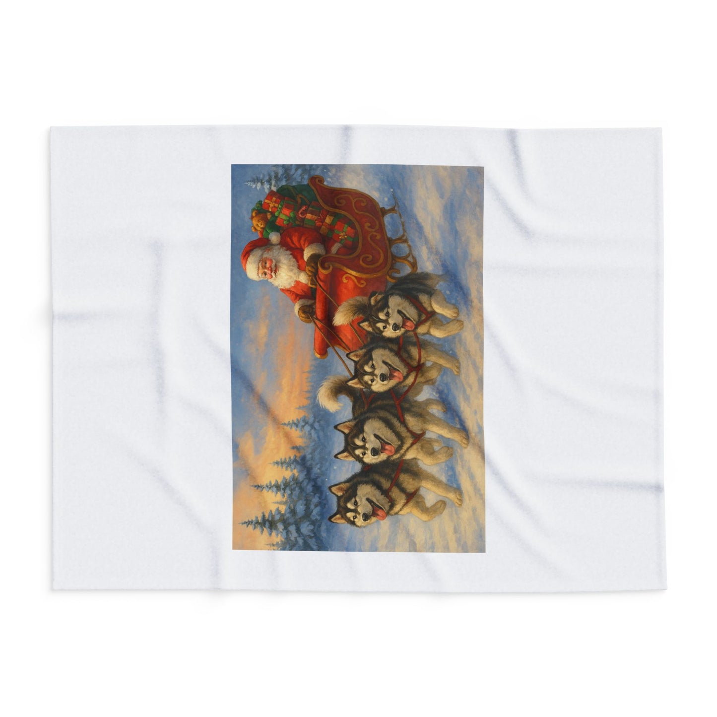 Dashing Through The Snow Arctic Fleece Blanket