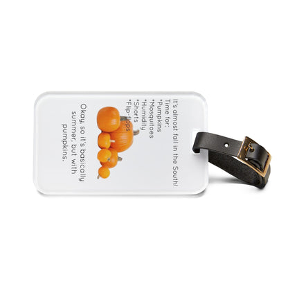 Fall In The South Leather Strap Luggage Tag