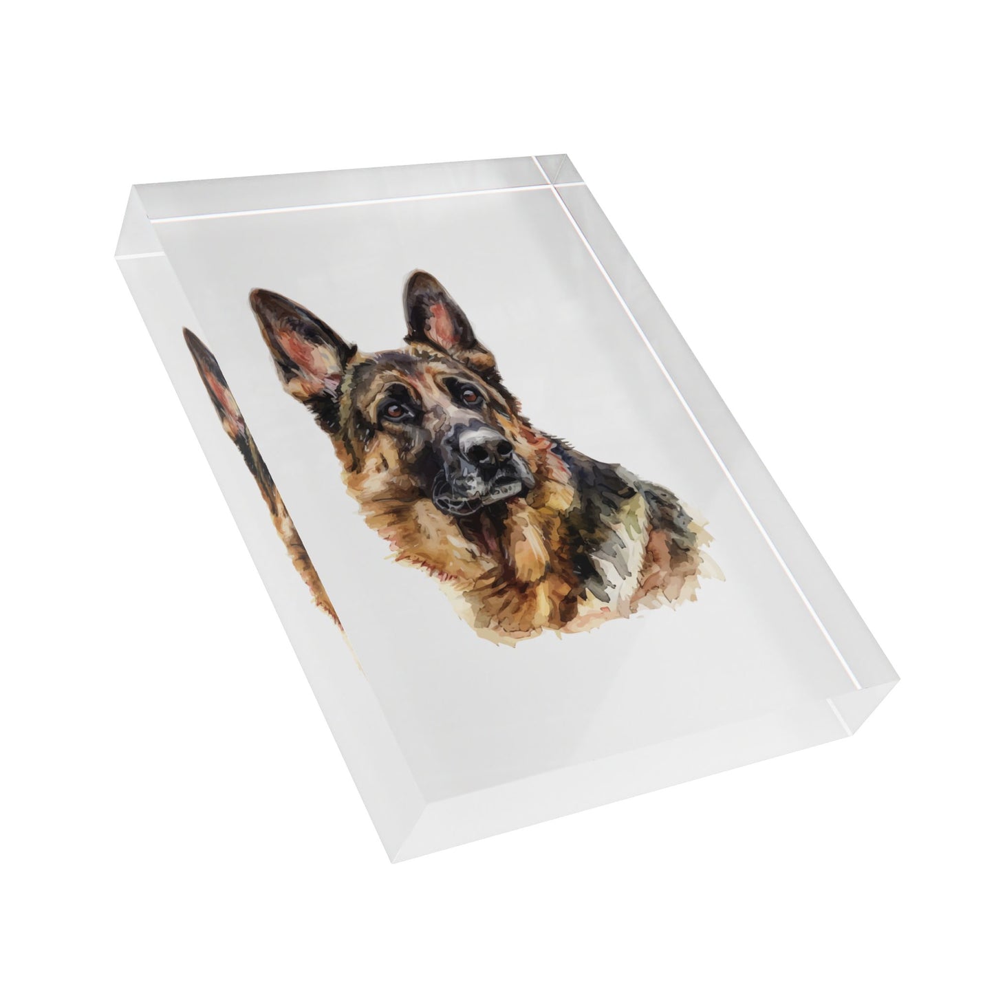 German Shepherd Head Acrylic Photo Block