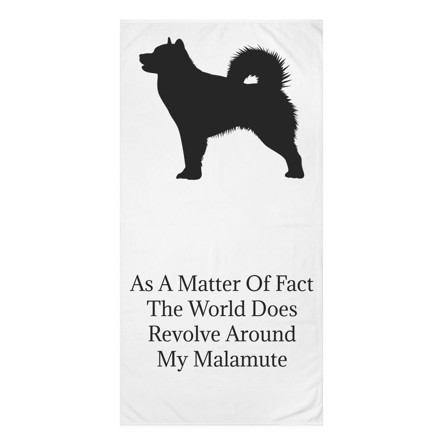 Matter Of Fact Malamute Mink-Cotton  Beach Towel