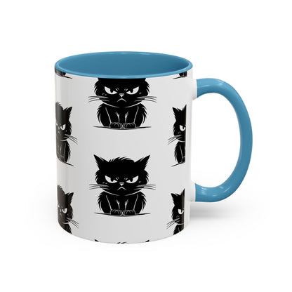 Angry Cat 2-Tone Coffee Mug