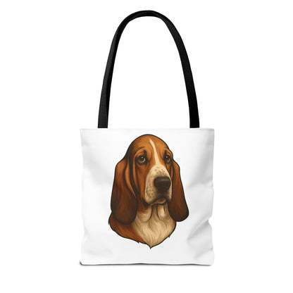 Basset Hound Head Tote Bag