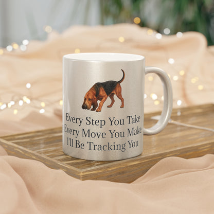 Tracking You Metallic Coffee Mug