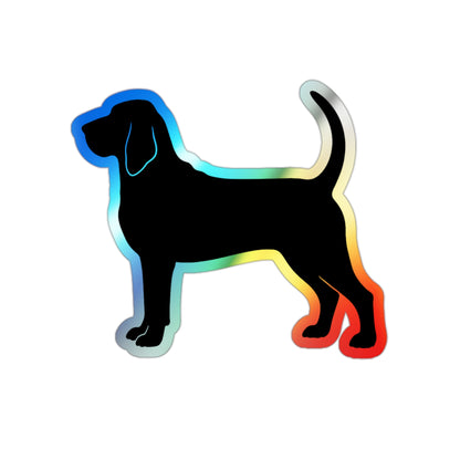 Bloodhound Silhouette Holographic Sticker