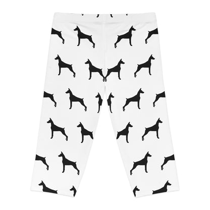 Doberman Silhouette Women's Capri Leggings
