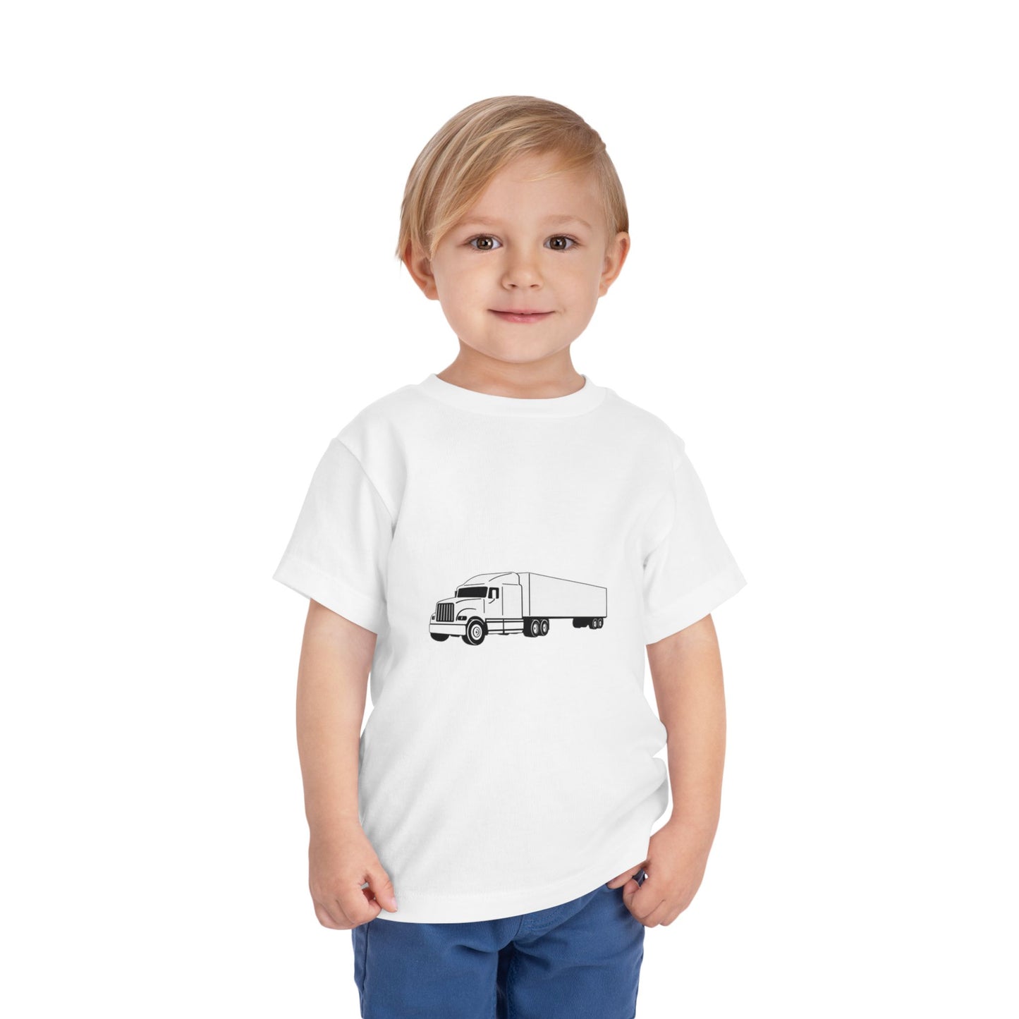 Semi Truck Toddler Unisex Short Sleeve Crewneck Tee