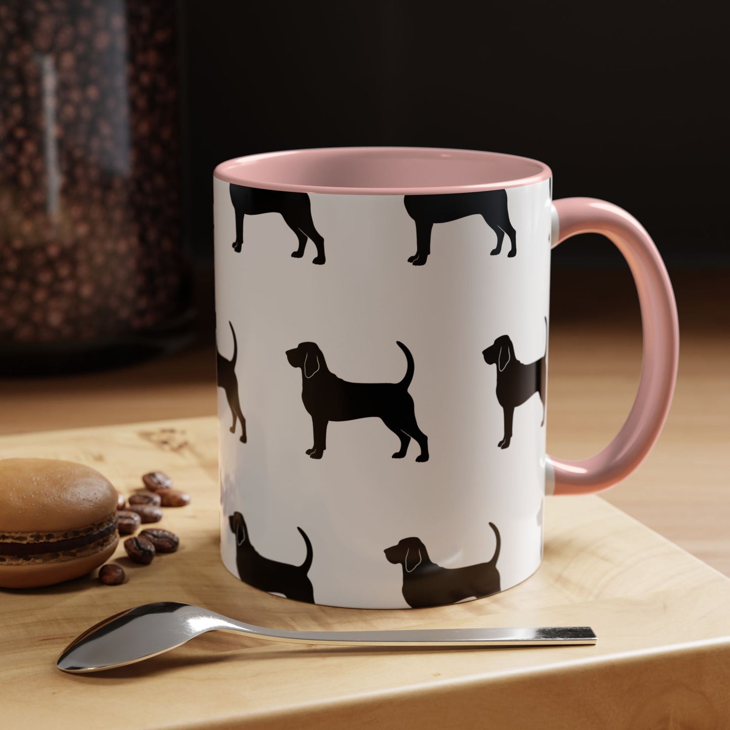Bloodhound Silhouette 2-Tone Coffee Mug