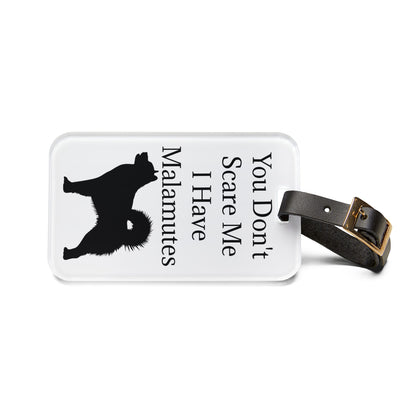You Don't Scare Me Leather Strap Luggage Tag