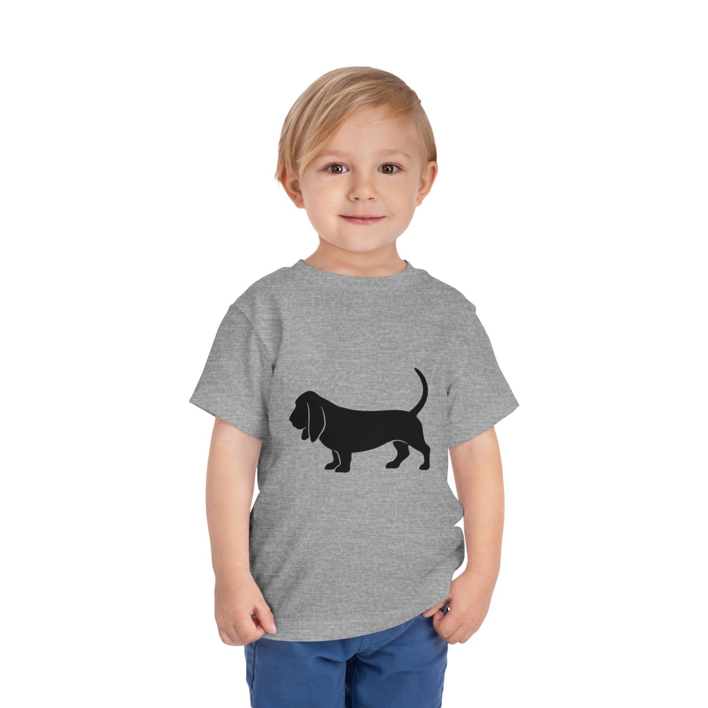 Basset Hound Toddler Unisex Short Sleeve Crewneck Tee
