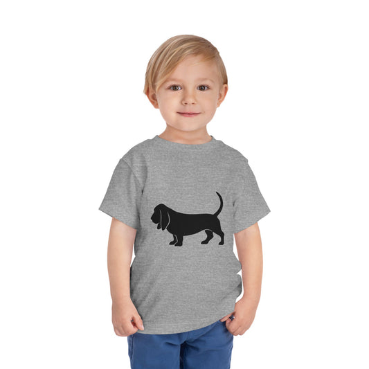 Basset Hound Toddler Unisex Short Sleeve Crewneck Tee