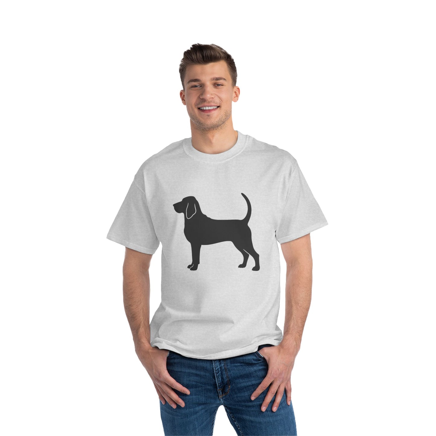 Bloodhound Silhouette Men's Short-Sleeve Crewneck Tee