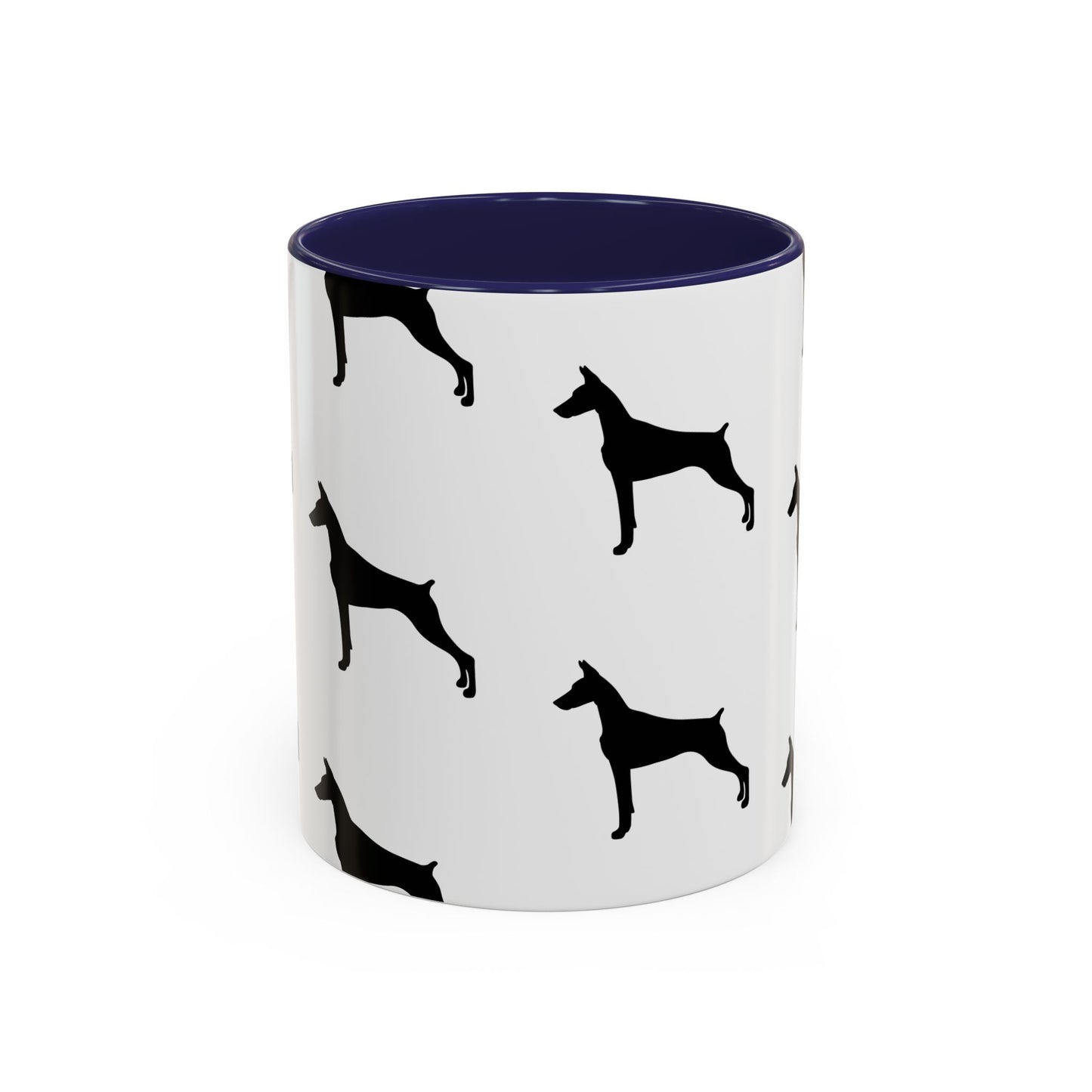 Doberman Silhouette 2-Tone Coffee Mug