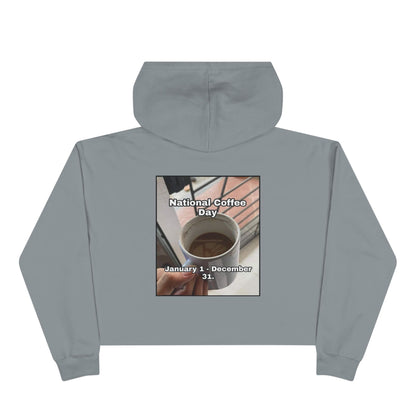 National Coffee Day Women's Crop Hoodie