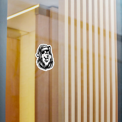 Santa Paws Malamute Vinyl Decal
