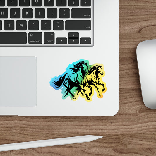 Horsin' Around Holographic Sticker