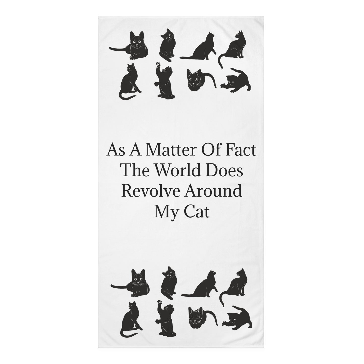 Matter Of Fact Cat Mink-Cotton  Beach Towel