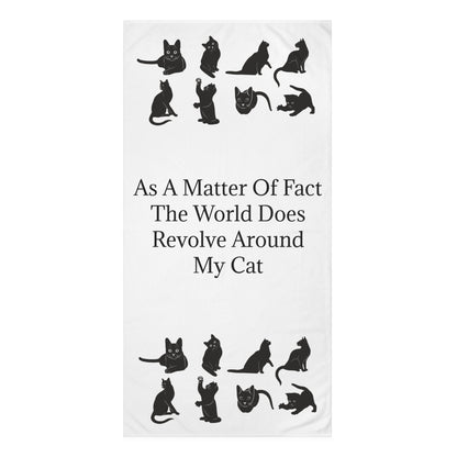 Matter Of Fact Cat Mink-Cotton  Beach Towel