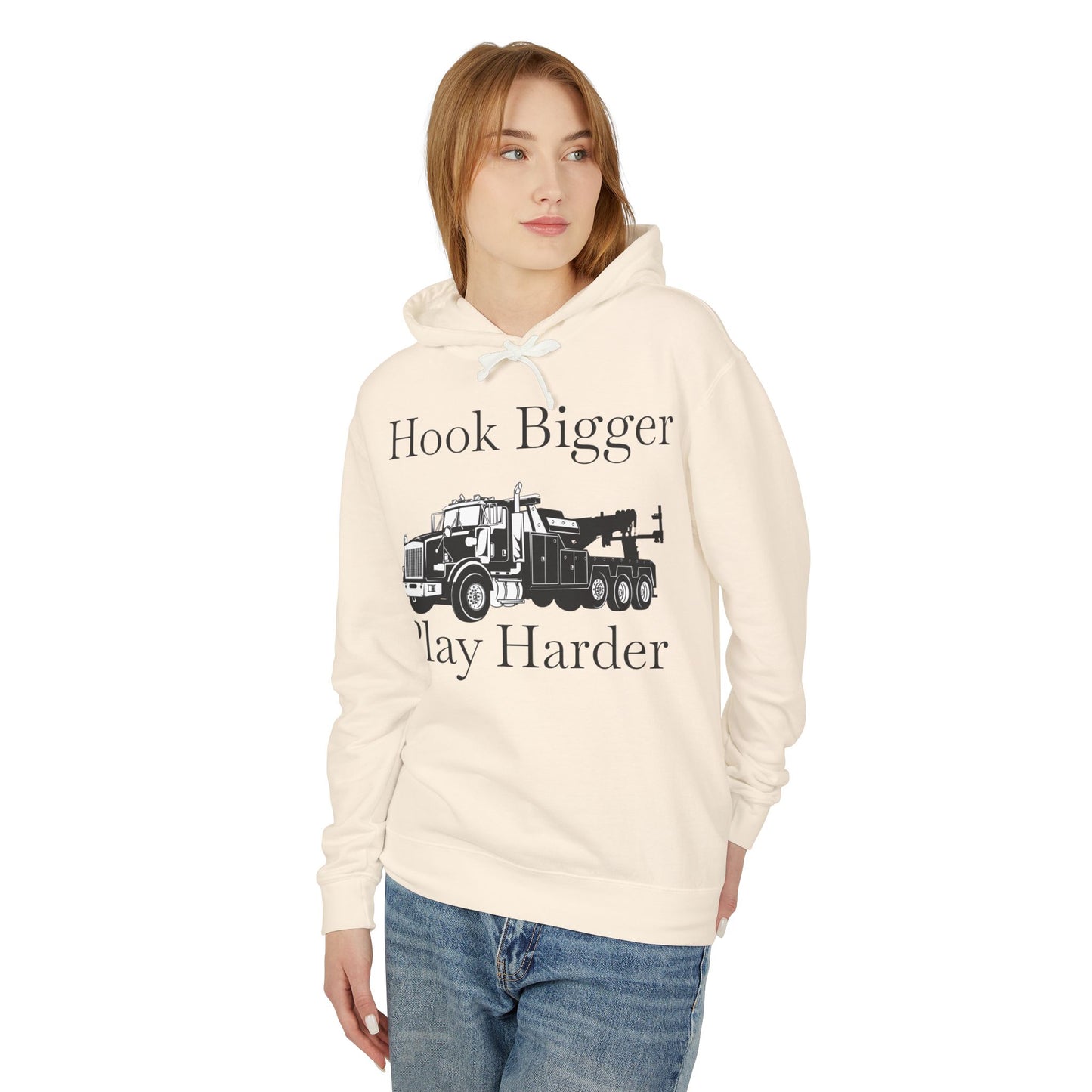 Hook Bigger Heavy Tow Truck Unisex Lightweight Hoodie