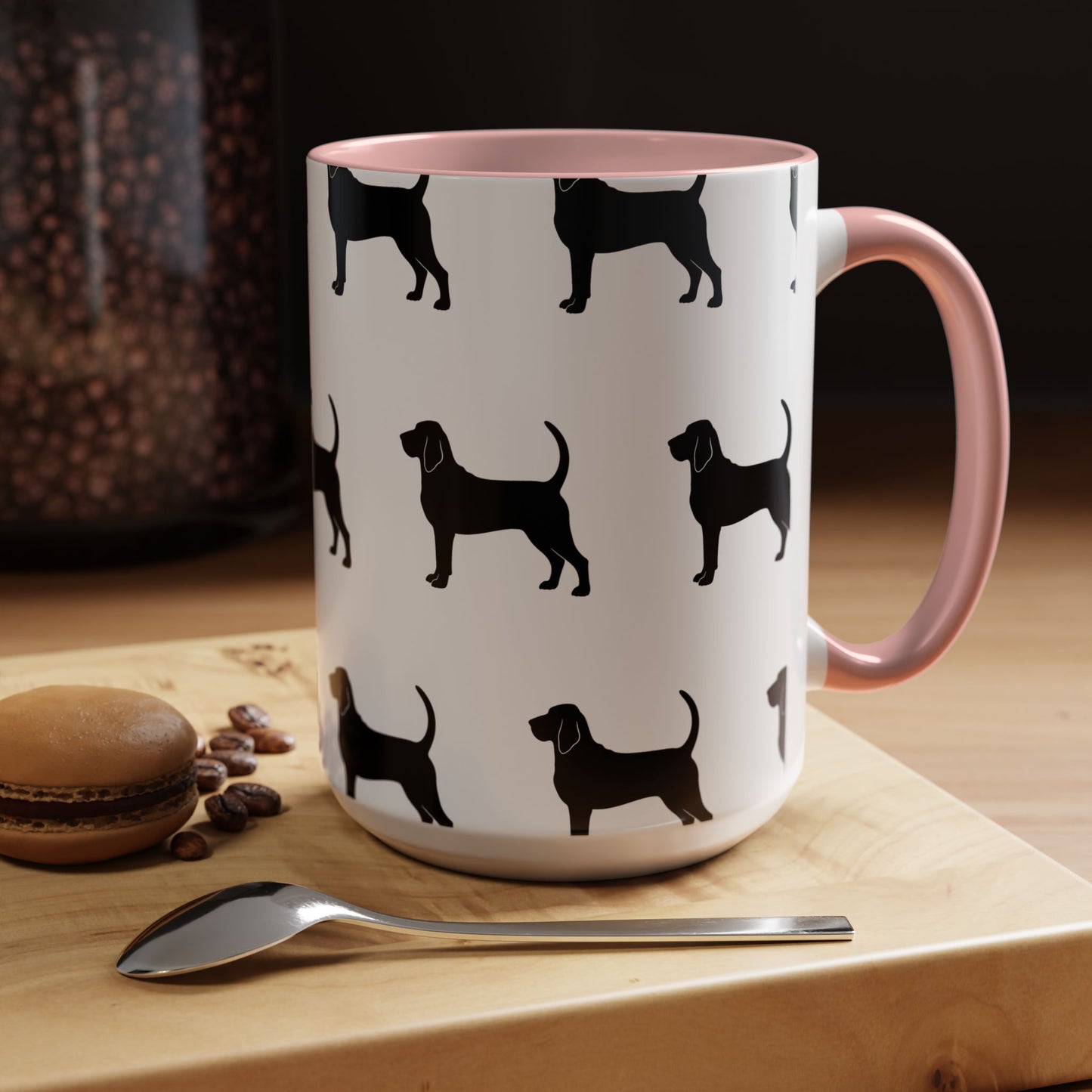Bloodhound Silhouette 2-Tone Coffee Mug