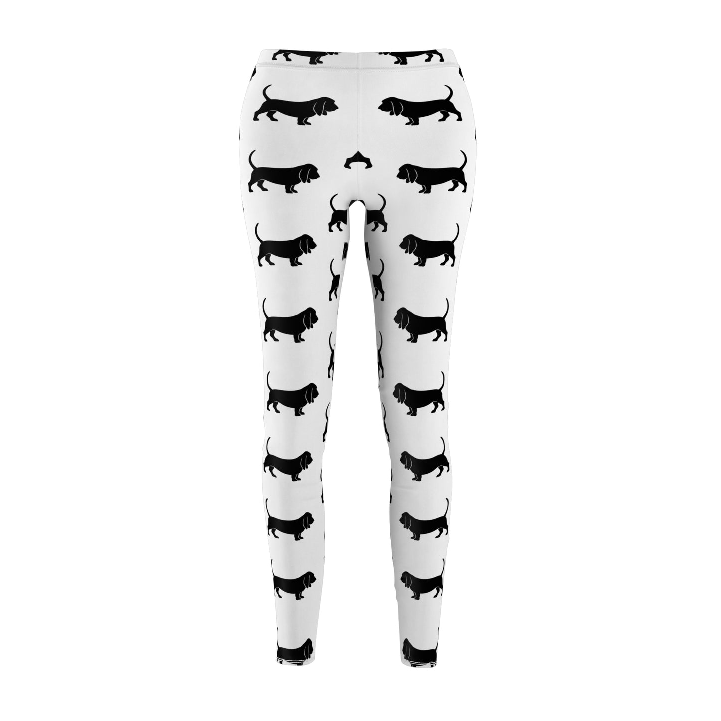 Basset Hound Silhouette Women's Ankle Leggings