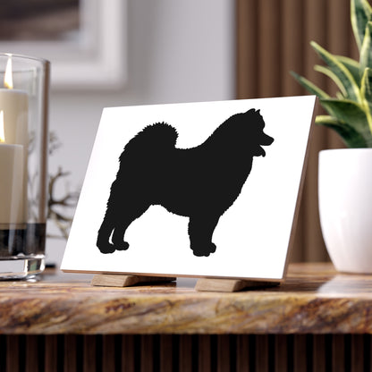 Samoyed Silhouette Ceramic Photo Tile