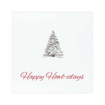 Happy Howl-idays Indoor/Outdoor Magnet