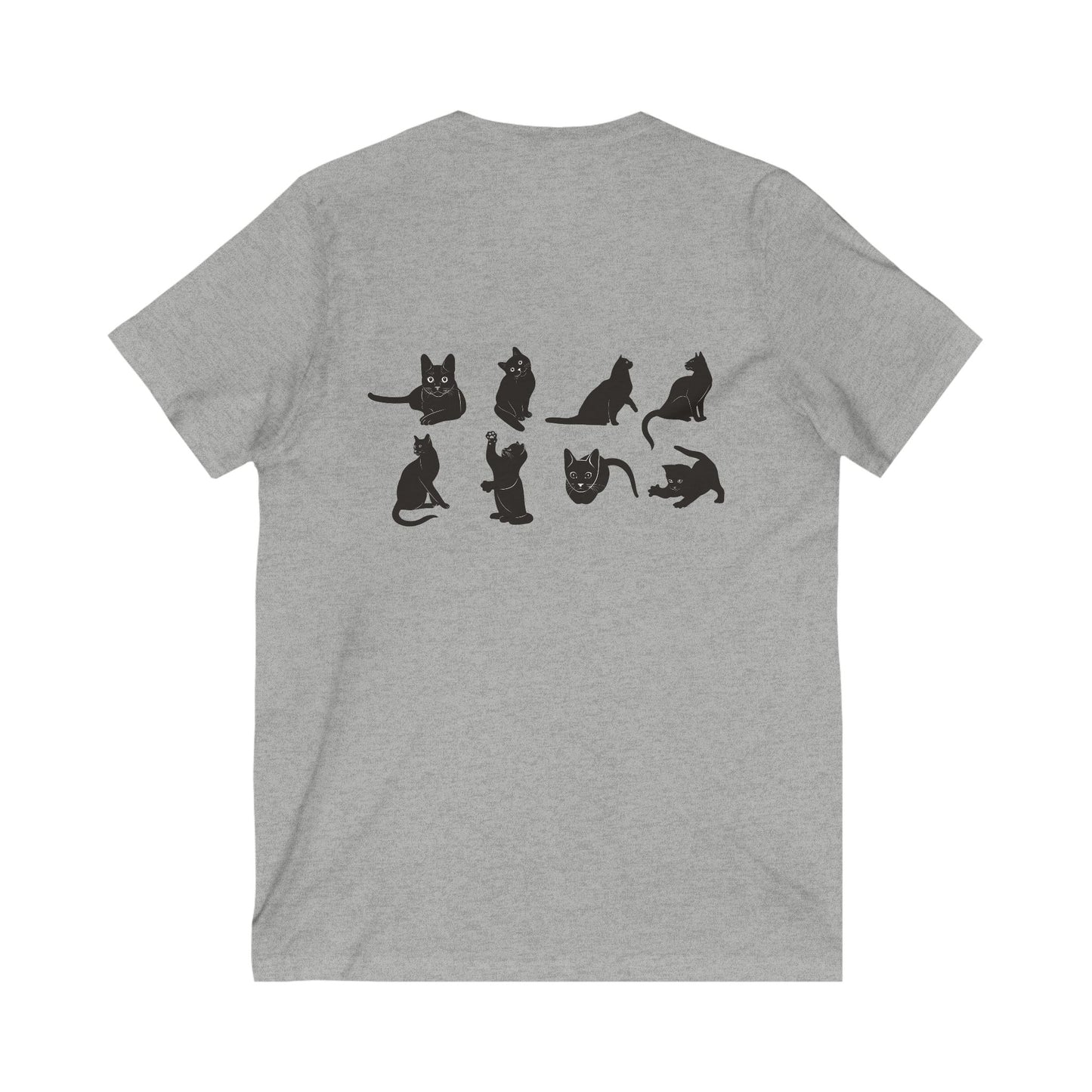 Cats Unisex Short Sleeve V-Neck Tee