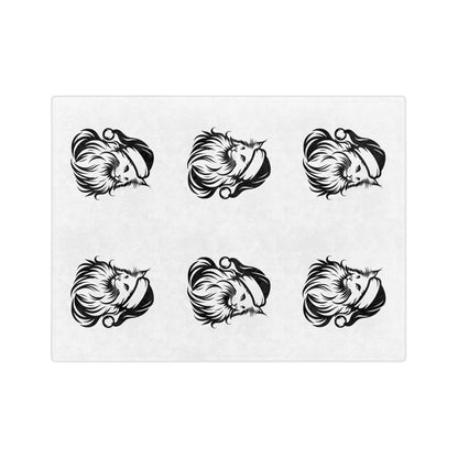 Santa Paws Cat Velveteen Microfiber Blanket