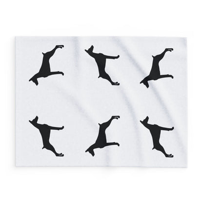 Doberman Silhouette Arctic Fleece Blanket