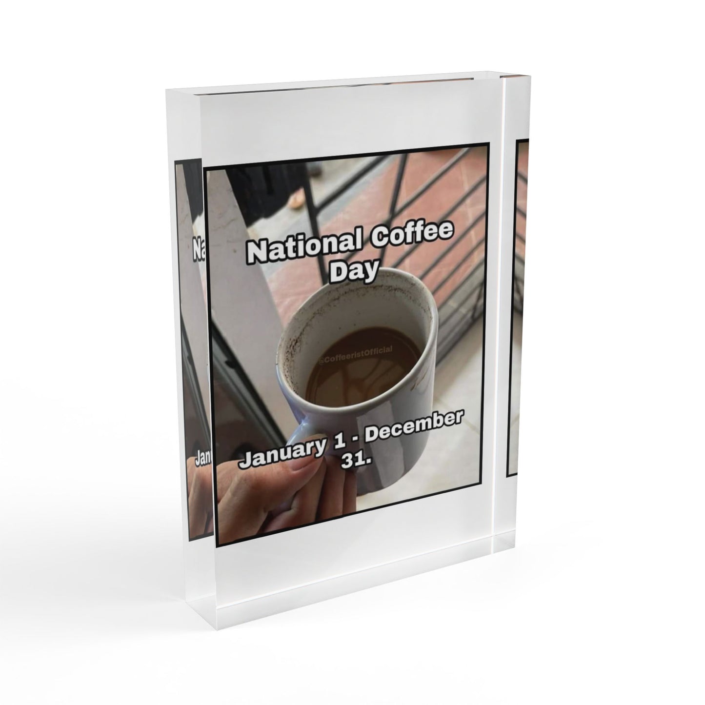 National Coffee Day Acrylic Photo Block
