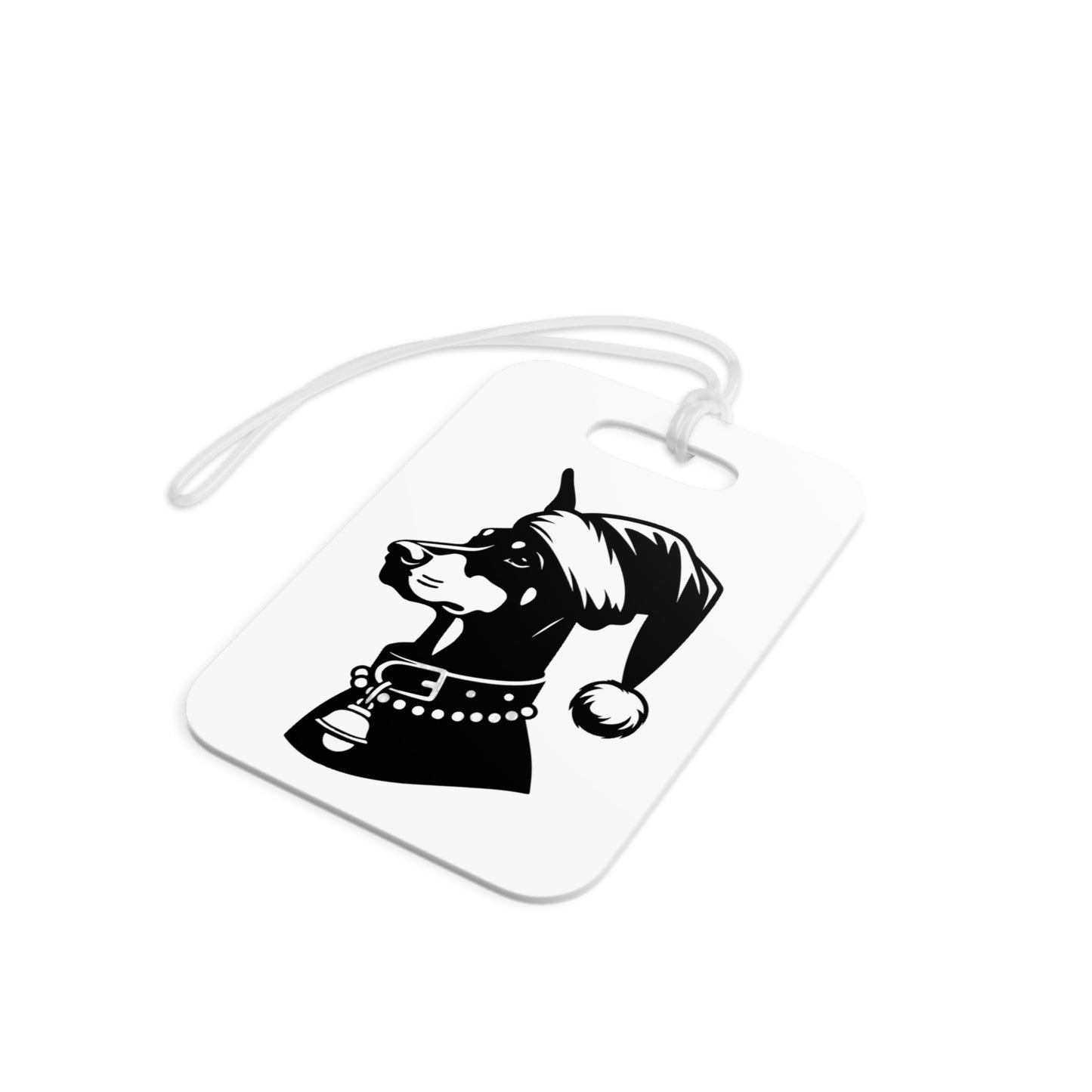 Santa Paws Doberman Luggage Tag