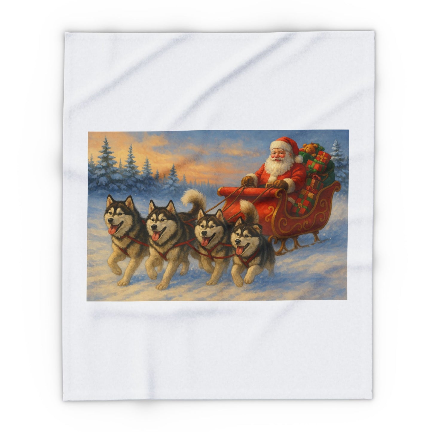Dashing Through The Snow Arctic Fleece Blanket