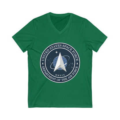 US Space Force Unisex Short Sleeve V-Neck Tee