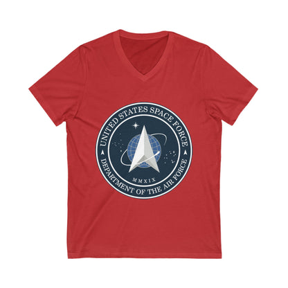 US Space Force Unisex Short Sleeve V-Neck Tee