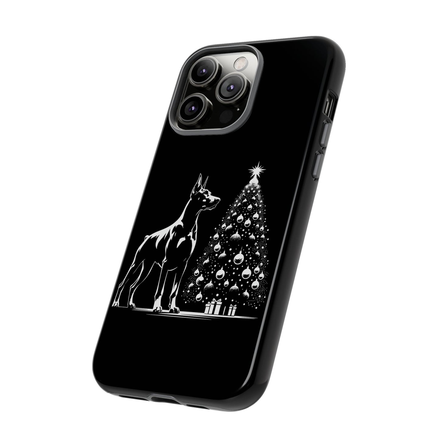 Doberman Christmas Tree iPhone Case