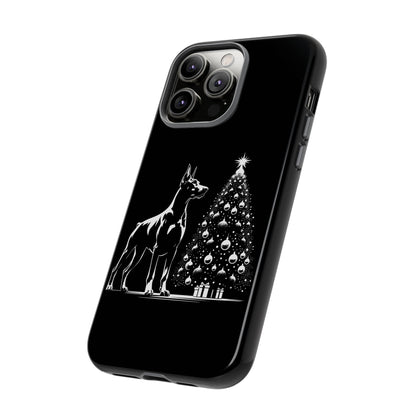 Doberman Christmas Tree iPhone Case