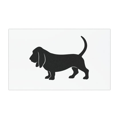 Basset Hound Silhouette Indoor/Outdoor Magnet