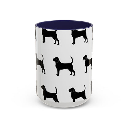 Bloodhound Silhouette 2-Tone Coffee Mug
