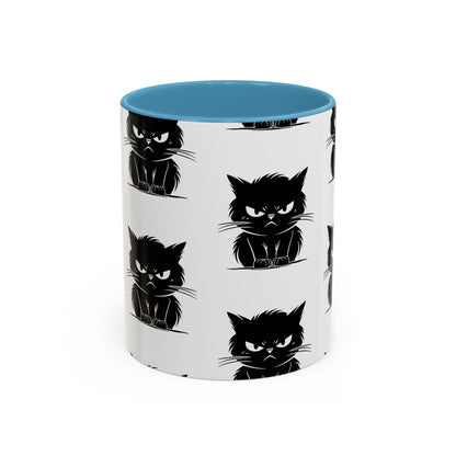 Angry Cat 2-Tone Coffee Mug