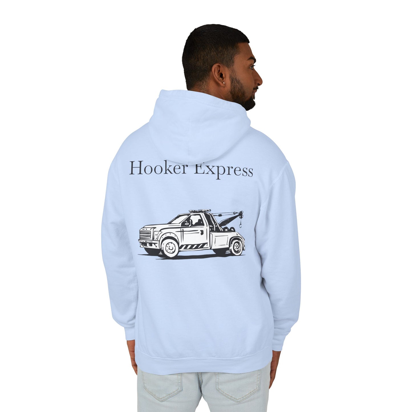 H**ker Express Wheel Lift Tow Truck Unisex Lightweight Hoodie